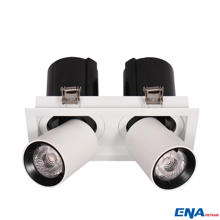 Đèn LED âm trần chỉnh hướng đôi 2x18W mẫu DCG