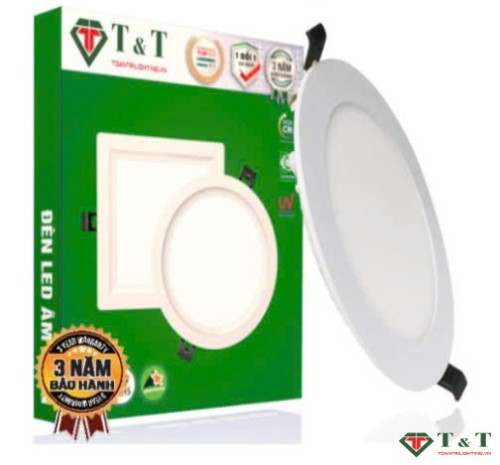 Đèn LED âm trần tròn 12W 5000K mẫu ATL