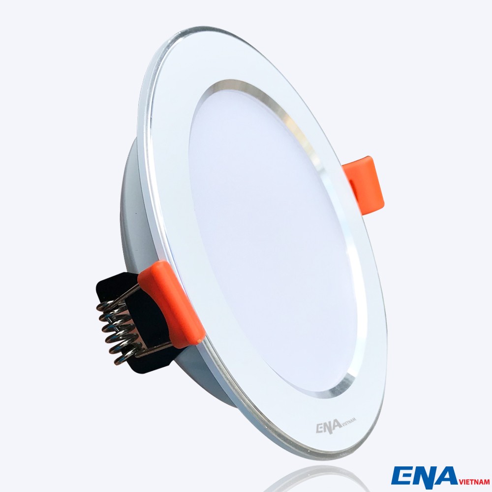 Đèn LED âm trần Downlight 7W phi70 3 chế độ mẫu DTF viền Bạc thumb