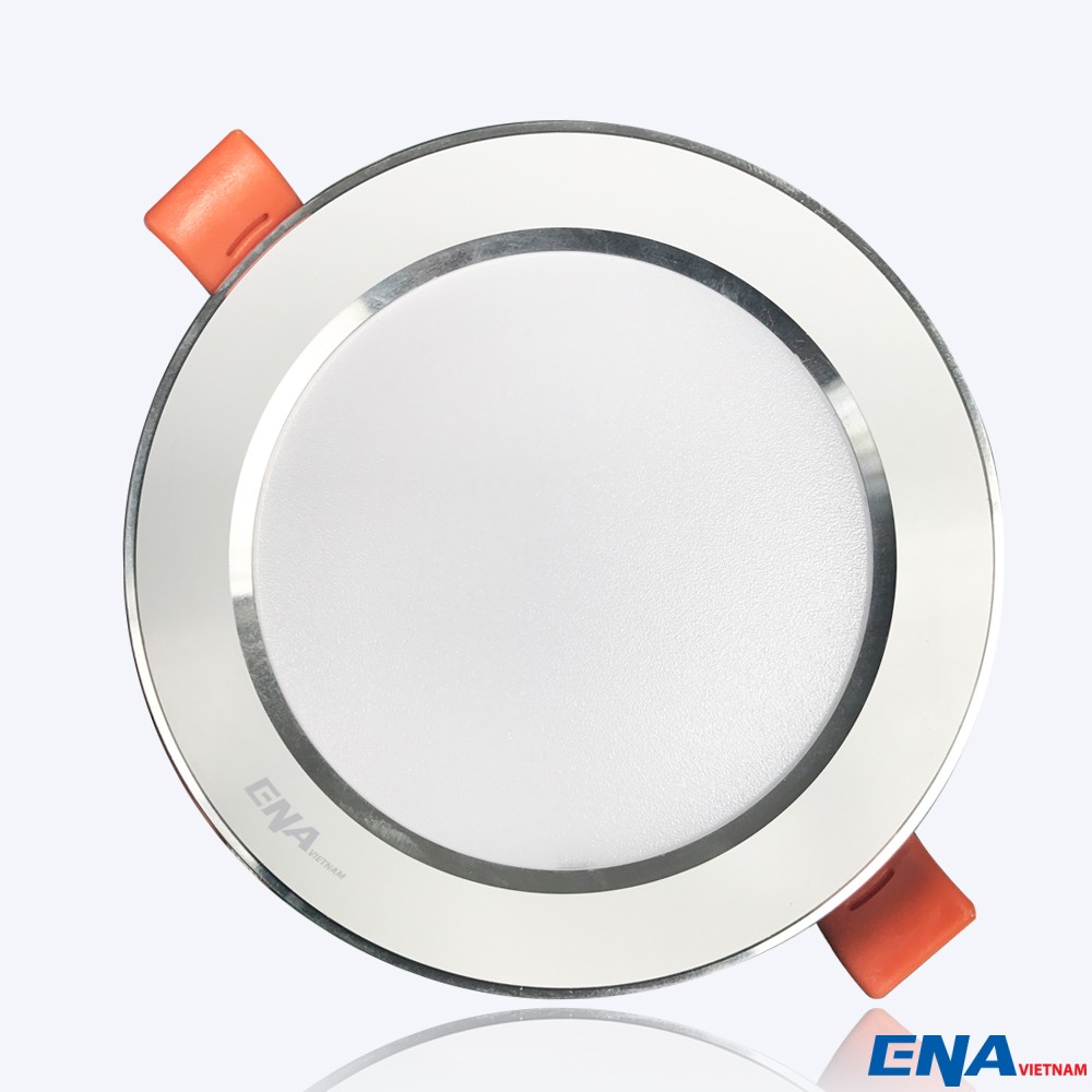 Đèn LED âm trần Downlight 7W phi70 3 chế độ mẫu DTF viền Bạc thumb