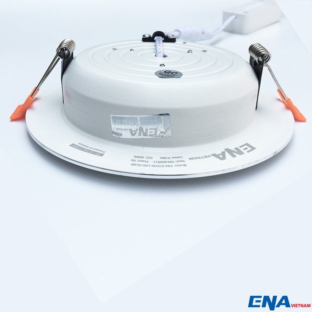 Đèn LED âm trần Downlight 9W phi90 3 chế độ mẫu DTF viền Bạc thumb