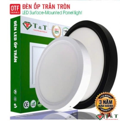 Đèn LED ốp trần tròn 6W 3 chế độ mẫu OTF