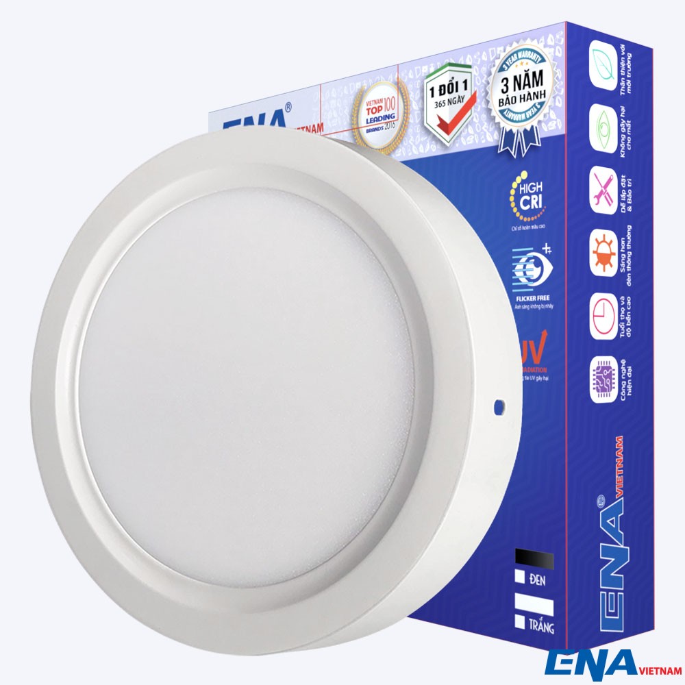 Đèn ốp trần tròn Dimmer 12W Trắng, Vàng, Trung tính mẫu OTF