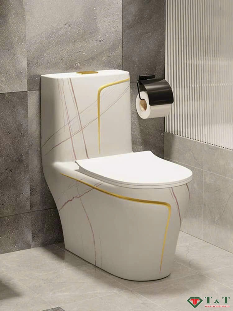 Bồn Cầu TRẮNG VÂN ĐÁ 9004