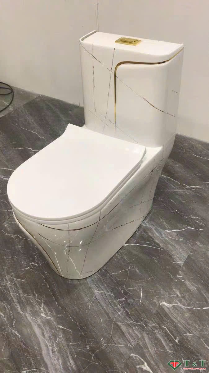 Bồn Cầu TRẮNG VÂN ĐÁ 9004