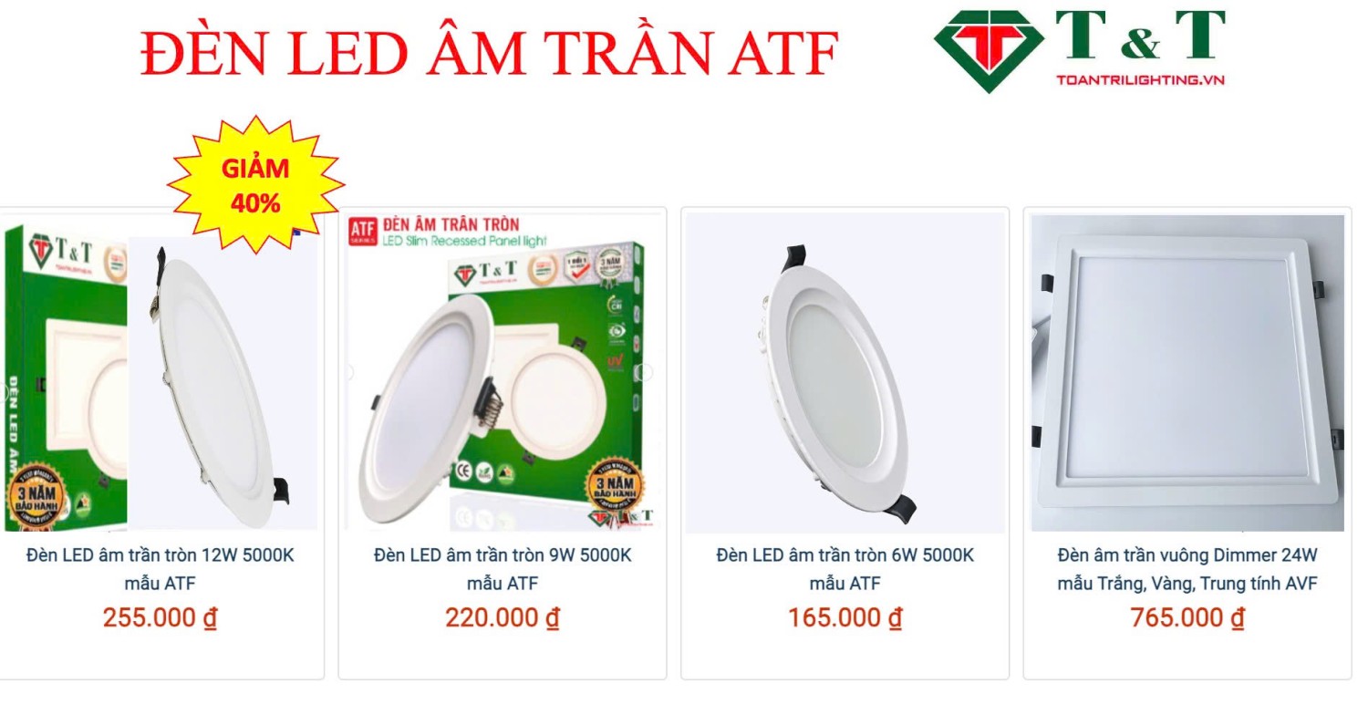 ĐÈN LED CÁC LOẠI SALE 45% MẪU NEW
