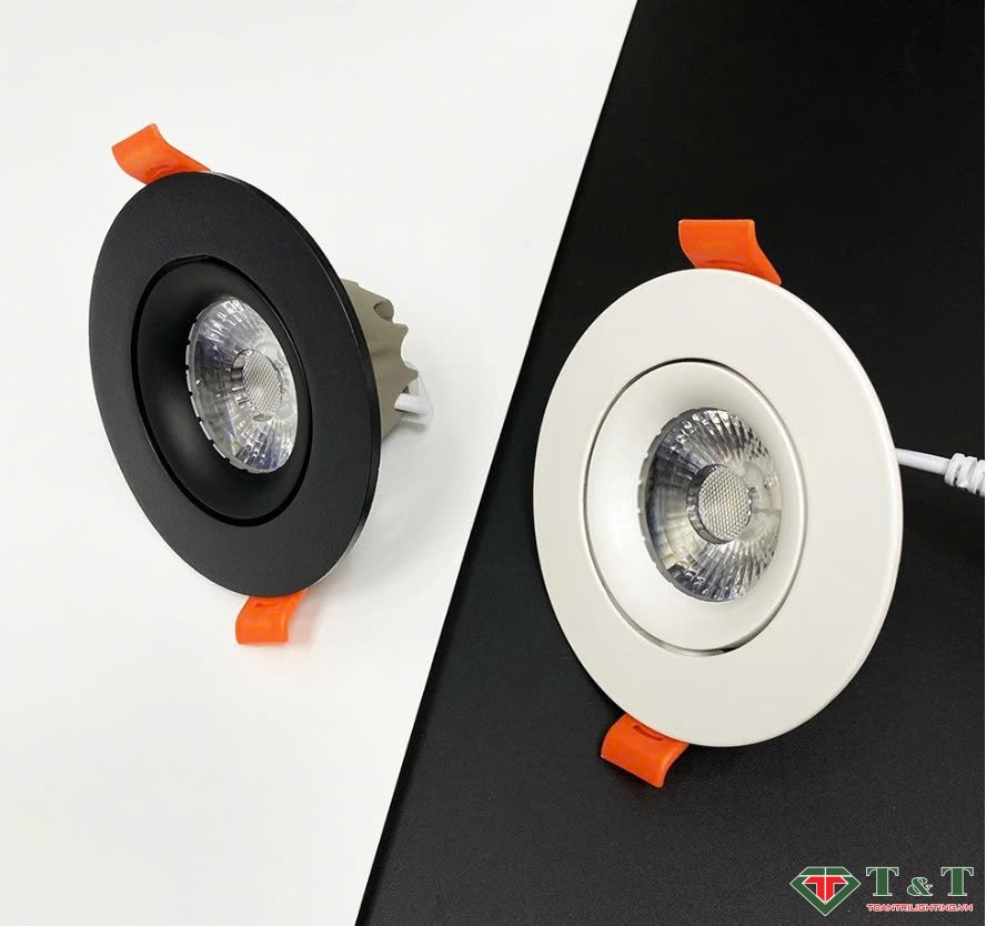 Đèn LED âm trần chỉnh hướng 7W 5000K mẫu DCE
