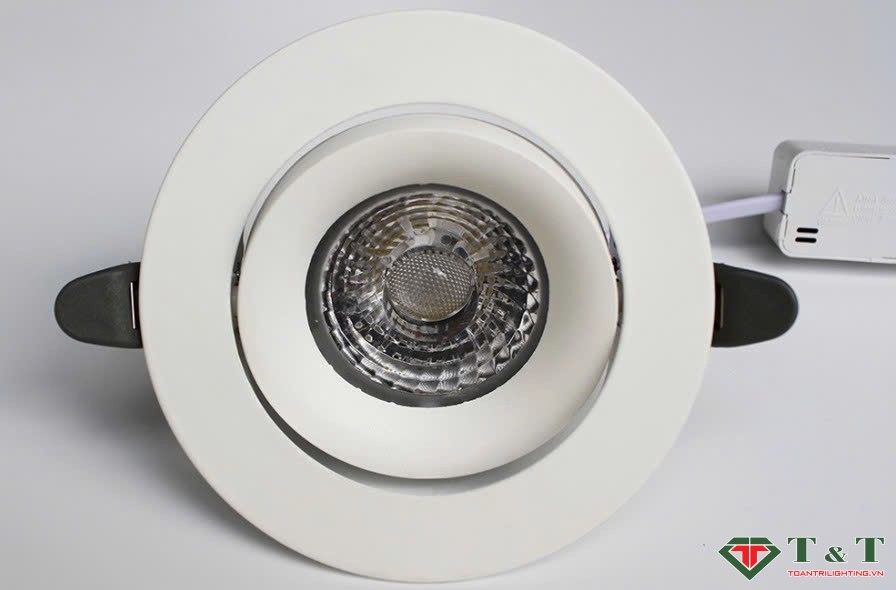 Đèn LED âm trần chỉnh hướng 7W 5000K mẫu DCE