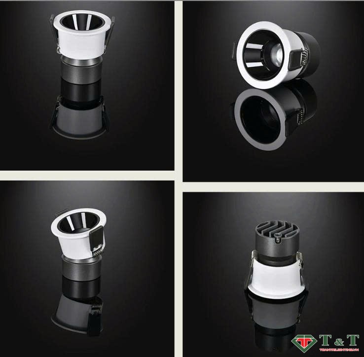 Đèn LED âm trần chỉnh hướng Dimmer 10W mẫu DCH