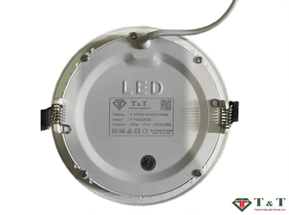 Đèn LED âm trần tròn 12W 5000K mẫu ATL