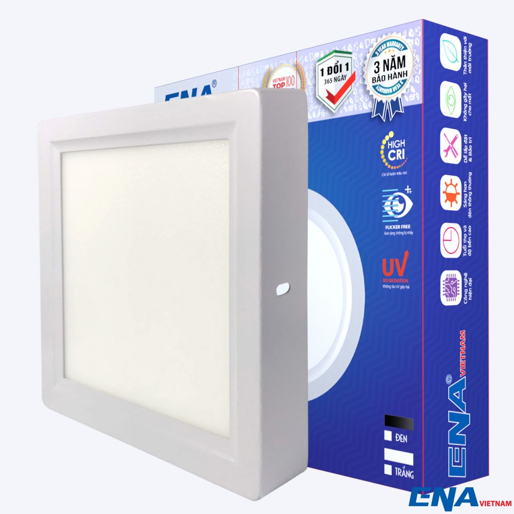 Đèn LED ốp trần vuông 12W 3 chế độ mẫu OVF