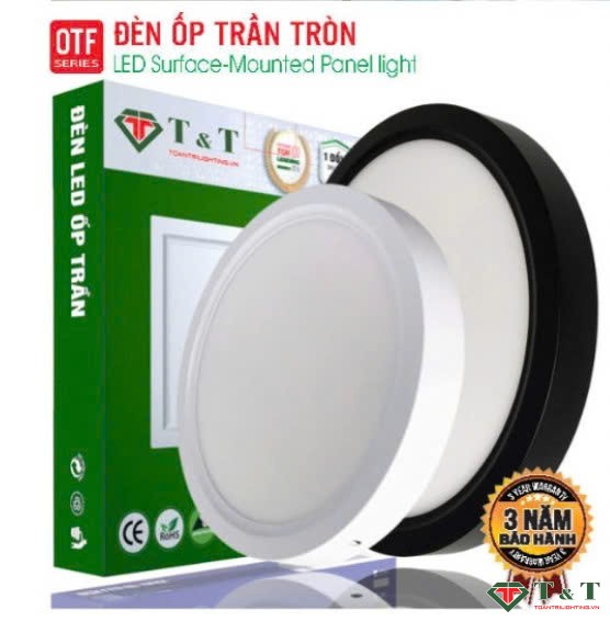 Đèn LED ốp trần tròn 6W 3 chế độ mẫu OTF