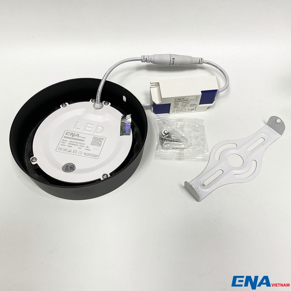 Đèn LED ốp trần tròn 6W 5000K vỏ đen mẫu OTF