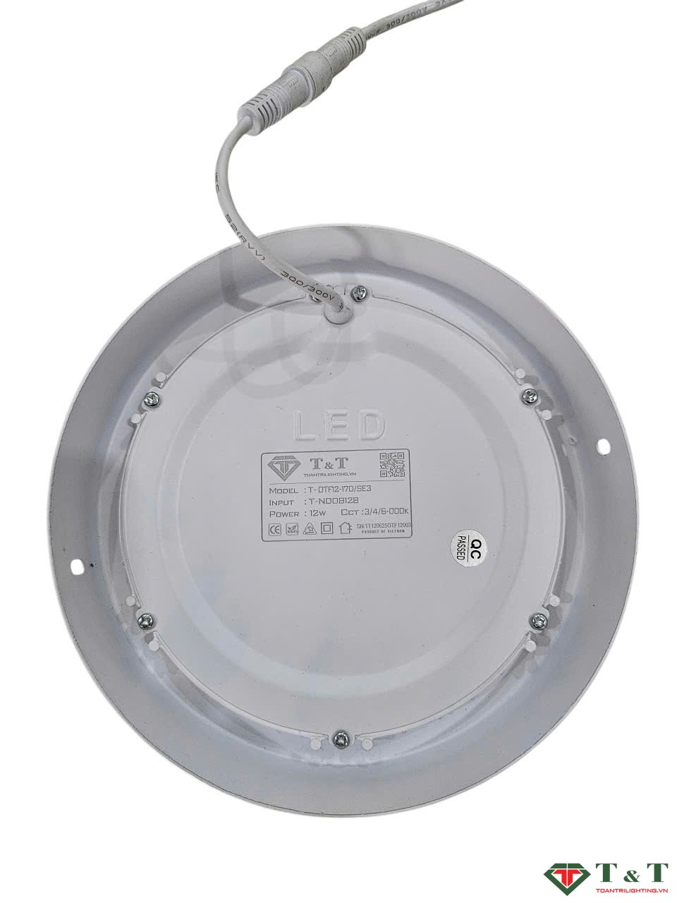 Đèn LED ốp trần tròn 6W 3 chế độ mẫu OTF